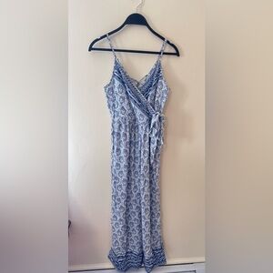 Stylish Blue Paisley Jumpsuit